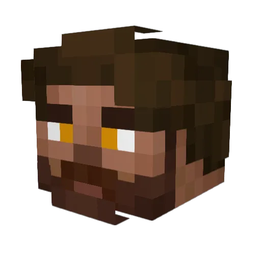 Argaber Minecraft avatar head, 3D render