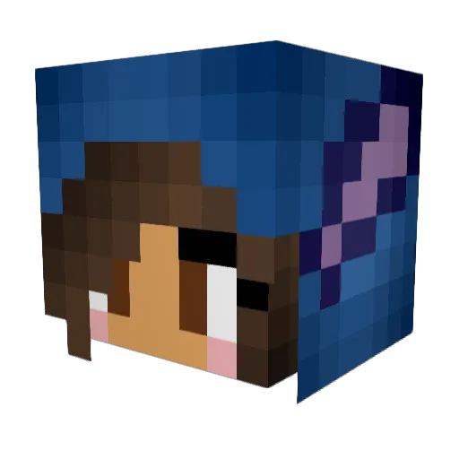 Argaly Minecraft avatar head, 3D render