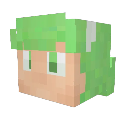 ArgamaNewtype Minecraft avatar head, 3D render