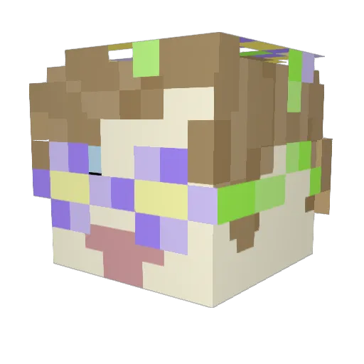 Argave Minecraft avatar head, 3D render
