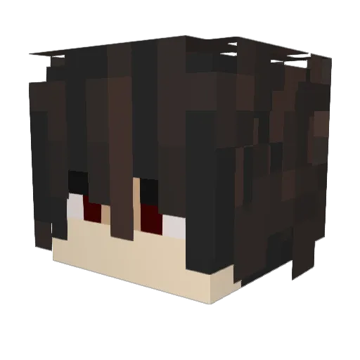 Argdn Minecraft avatar head, 3D render