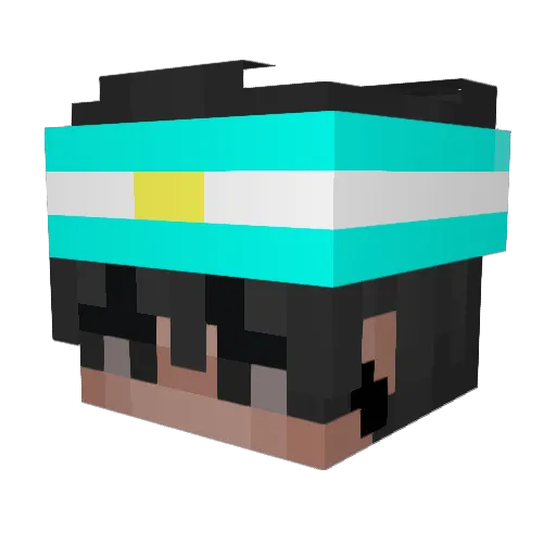 Argento_Promedio Minecraft avatar head, 3D render
