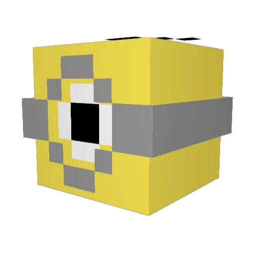 ArgentumD Minecraft avatar head, 3D render
