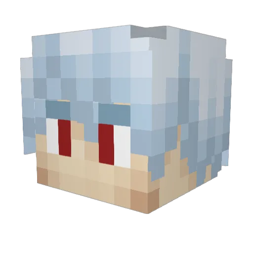 ArgentumLeo Minecraft avatar head, 3D render