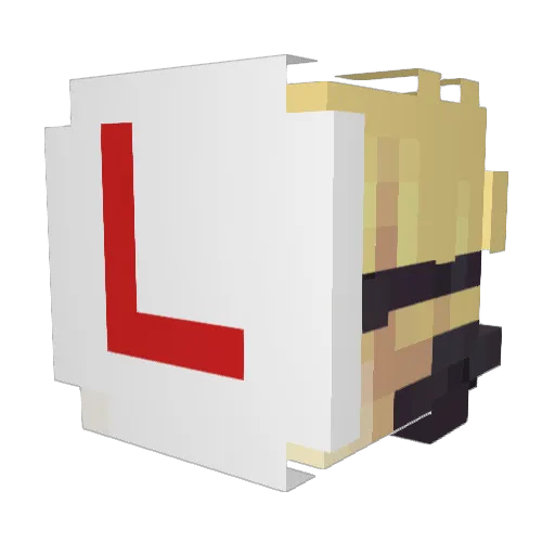 Argentumn Minecraft avatar head, 3D render