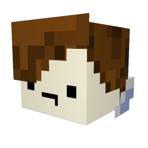 ArgentynskaWedka Minecraft avatar head, 3D render