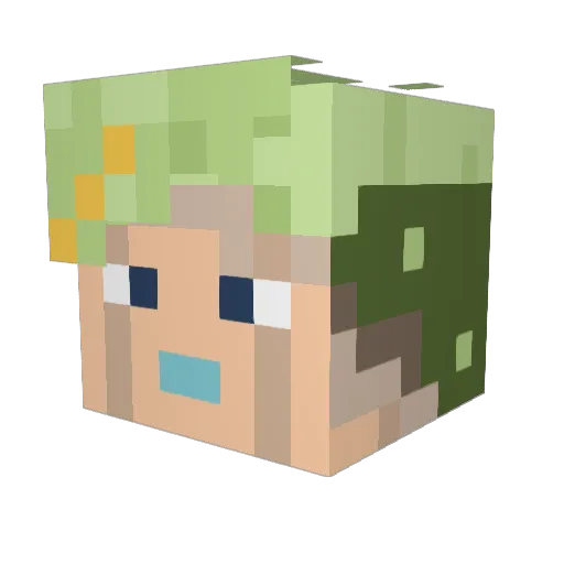 Argh5 Minecraft avatar head, 3D render