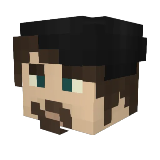 Arghade Minecraft avatar head, 3D render