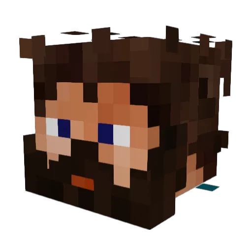 ArgiaChen Minecraft avatar head, 3D render