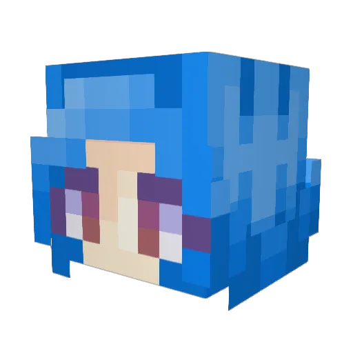 Argiria Minecraft avatar head, 3D render