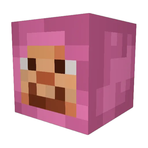 ArgonKnight Minecraft avatar head, 3D render