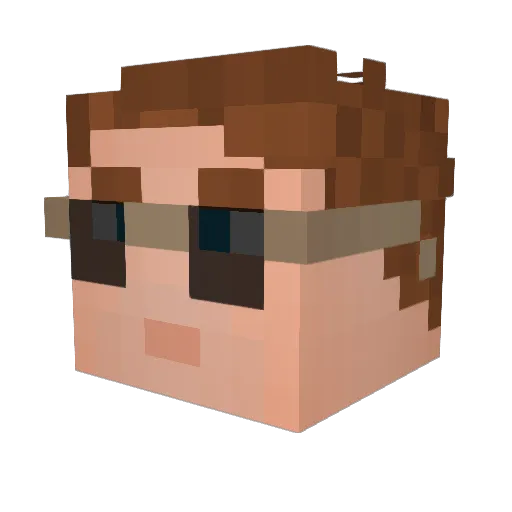 Argonale Minecraft avatar head, 3D render