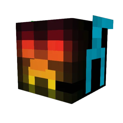 Argonathi Minecraft avatar head, 3D render