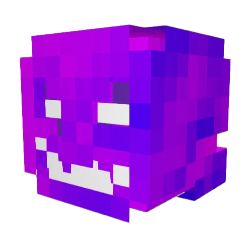 Argoxium Minecraft avatar head, 3D render