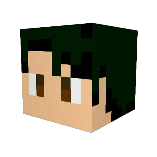 Argroh Minecraft avatar head, 3D render