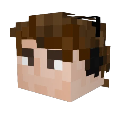 Argus69 Minecraft avatar head, 3D render