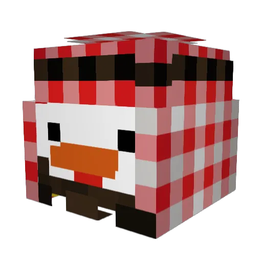 Arh1pka Minecraft avatar head, 3D render