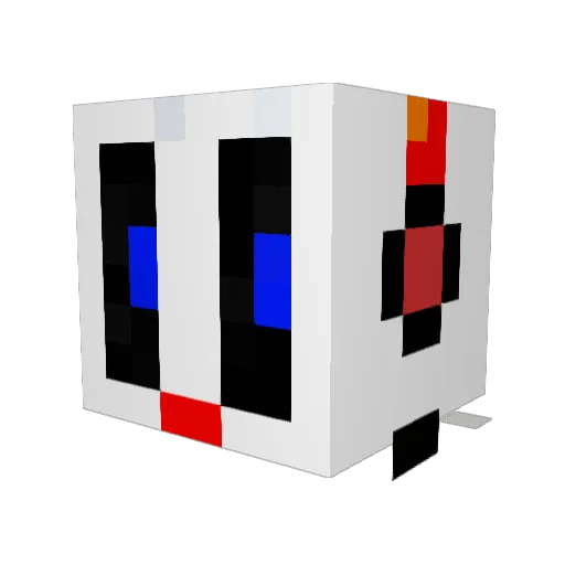 Arhode Minecraft avatar head, 3D render