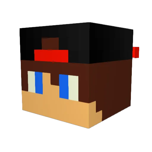 Ari0606 Minecraft avatar head, 3D render