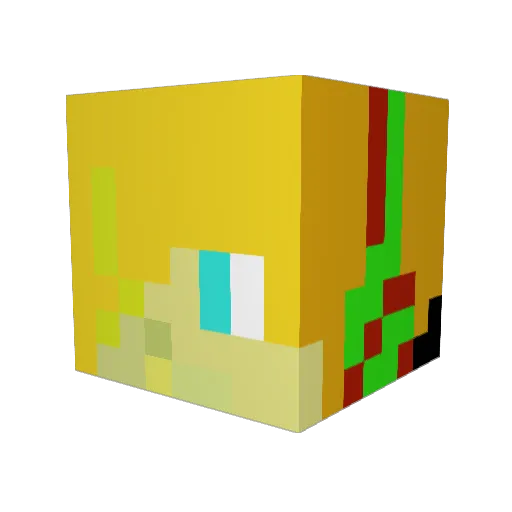 Ari10124 Minecraft avatar head, 3D render