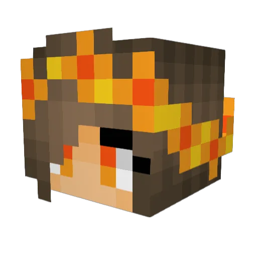 Ari13 Minecraft avatar head, 3D render