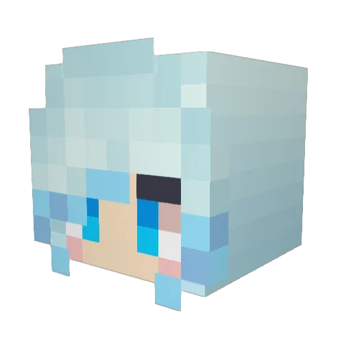AriAkkre Minecraft avatar head, 3D render