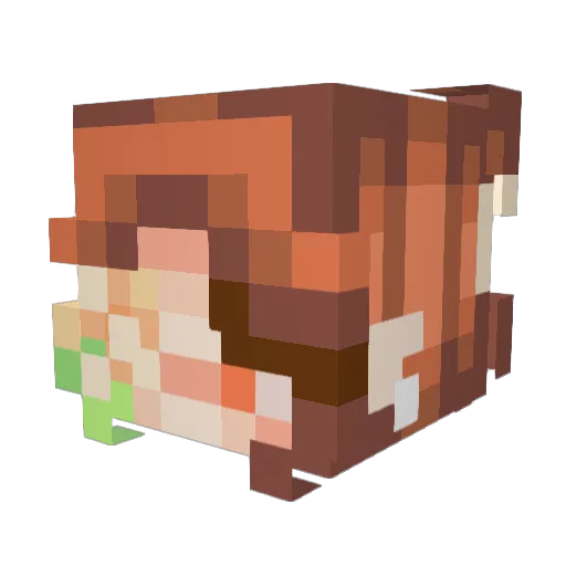 AriAmphibian Minecraft avatar head, 3D render