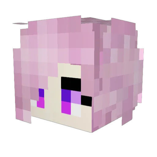 AriCanary Minecraft avatar head, 3D render