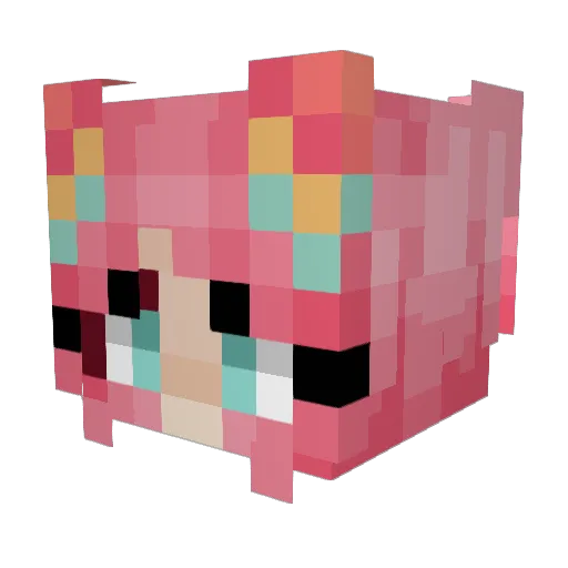 AriChill Minecraft avatar head, 3D render