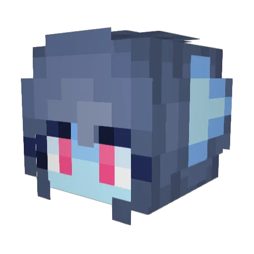 AriMCz Minecraft avatar head, 3D render