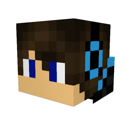 AriMenter Minecraft avatar head, 3D render