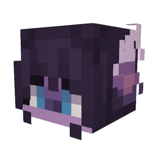 AriTheOurple Minecraft avatar head, 3D render