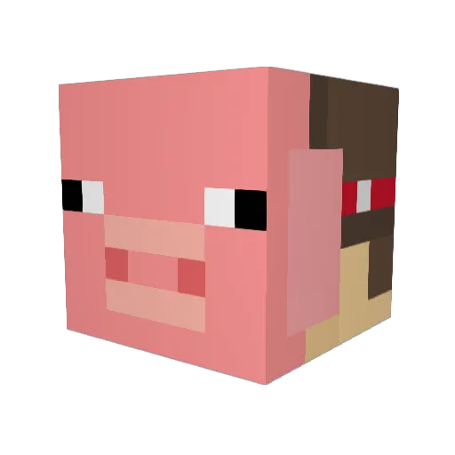 Ari_Man Minecraft avatar head, 3D render