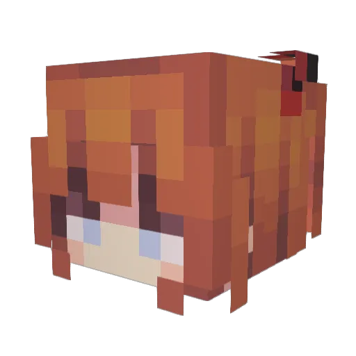 Ari_Suuu Minecraft avatar head, 3D render