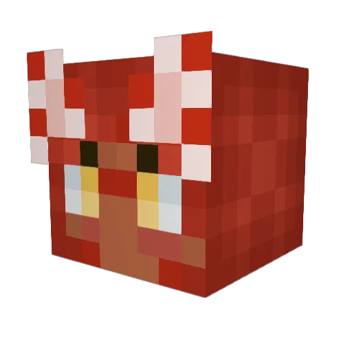 Ari_The_Kitsune Minecraft avatar head, 3D render