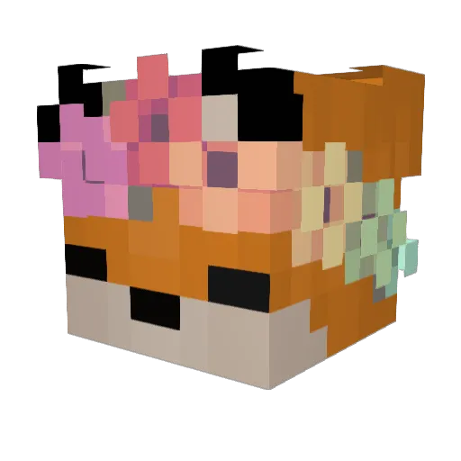 Ari_VRC Minecraft avatar head, 3D render