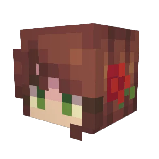 Aria2000 Minecraft avatar head, 3D render