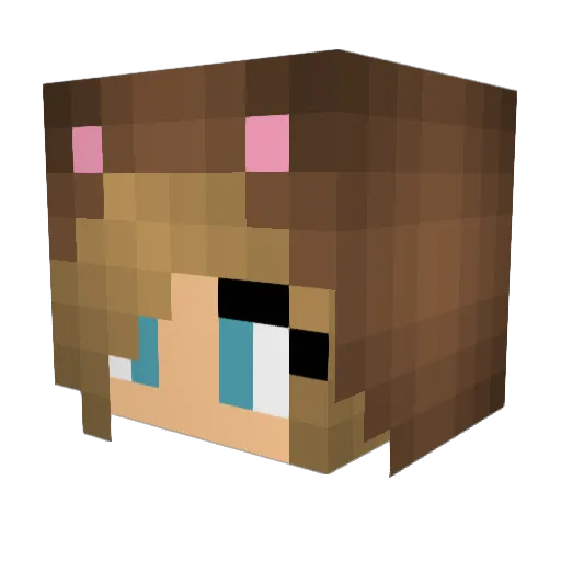 Aria2014 Minecraft avatar head, 3D render
