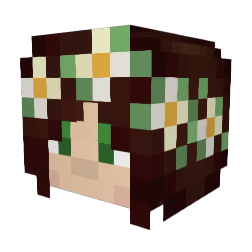 Aria90 Minecraft avatar head, 3D render
