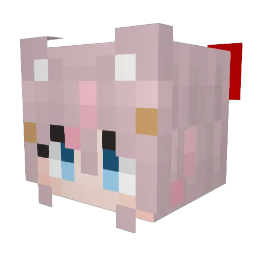 AriaAmorette Minecraft avatar head, 3D render