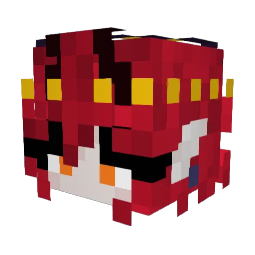 AriaShouko Minecraft avatar head, 3D render