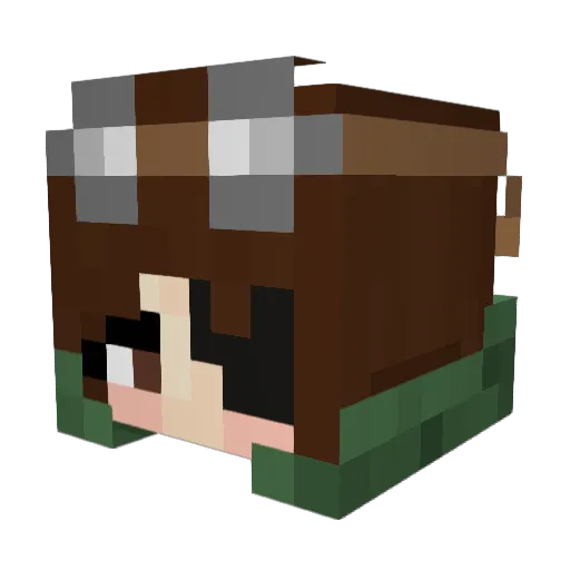 AriaTheGunner Minecraft avatar head, 3D render
