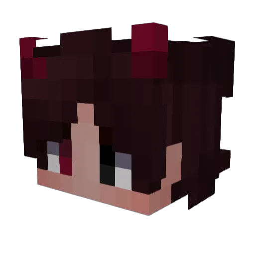 AriaTheTinyDemon Minecraft avatar head, 3D render