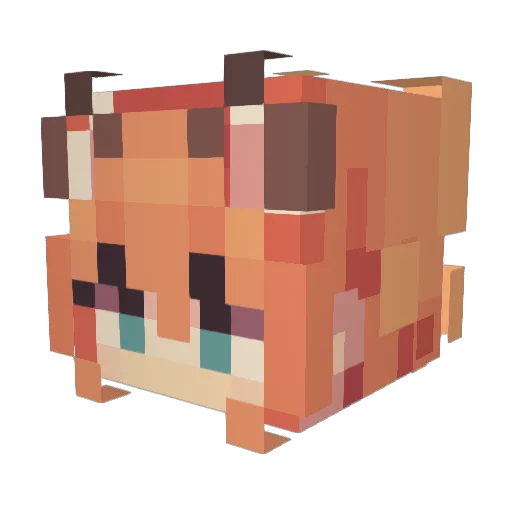 AriaValkyrie Minecraft avatar head, 3D render