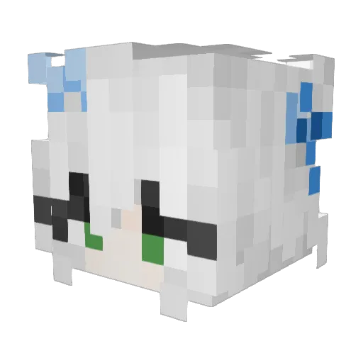 Aria_Lunari Minecraft avatar head, 3D render