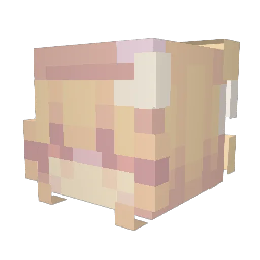 AriallaRose Minecraft avatar head, 3D render