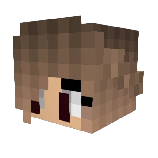Ariallove26 Minecraft avatar head, 3D render