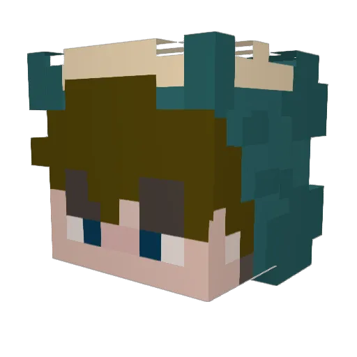 Arials607 Minecraft avatar head, 3D render