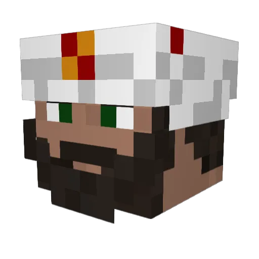 Arian28 Minecraft avatar head, 3D render