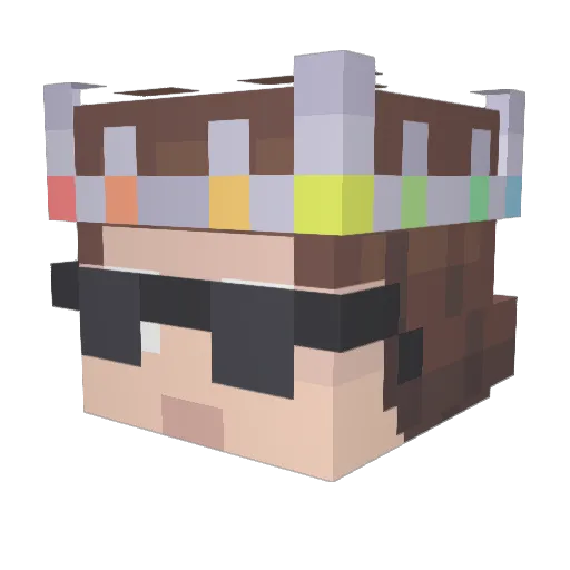 ArianGarwain Minecraft avatar head, 3D render